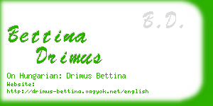 bettina drimus business card